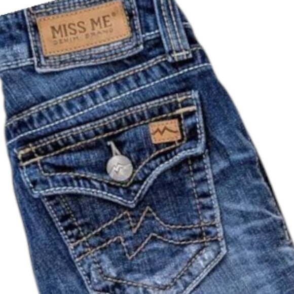 Miss Me Irene Size 25 JPD1006-2 Boot Cut Jeans Tall Long Inseam - Picture 2 of 9